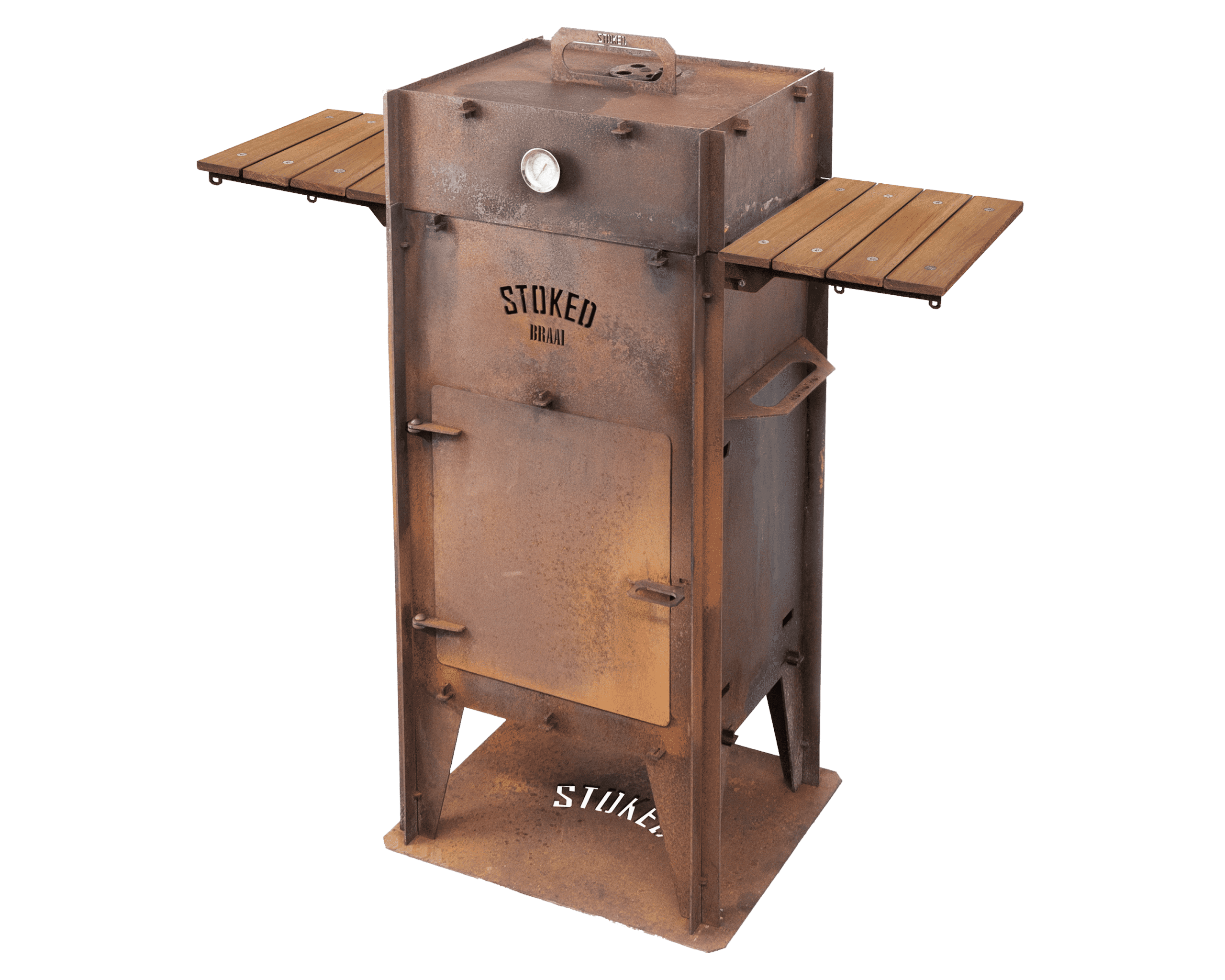 STOKED Braai chefs edition met zijtafels iso aanzicht